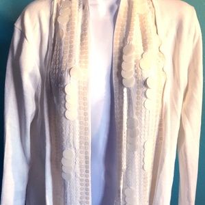 Cream Cardigan with embellishments Liz Lang